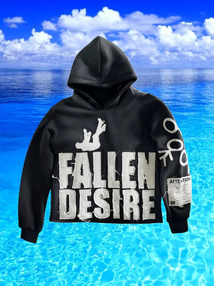Embroidered Letter Hoodie